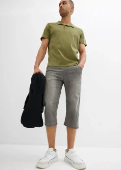 Hombre bonprix bonprix Vaqueros elásticos sin cierre, ligeros, regular fit, sin cierre y largo 3/4, straight (2 unidades)