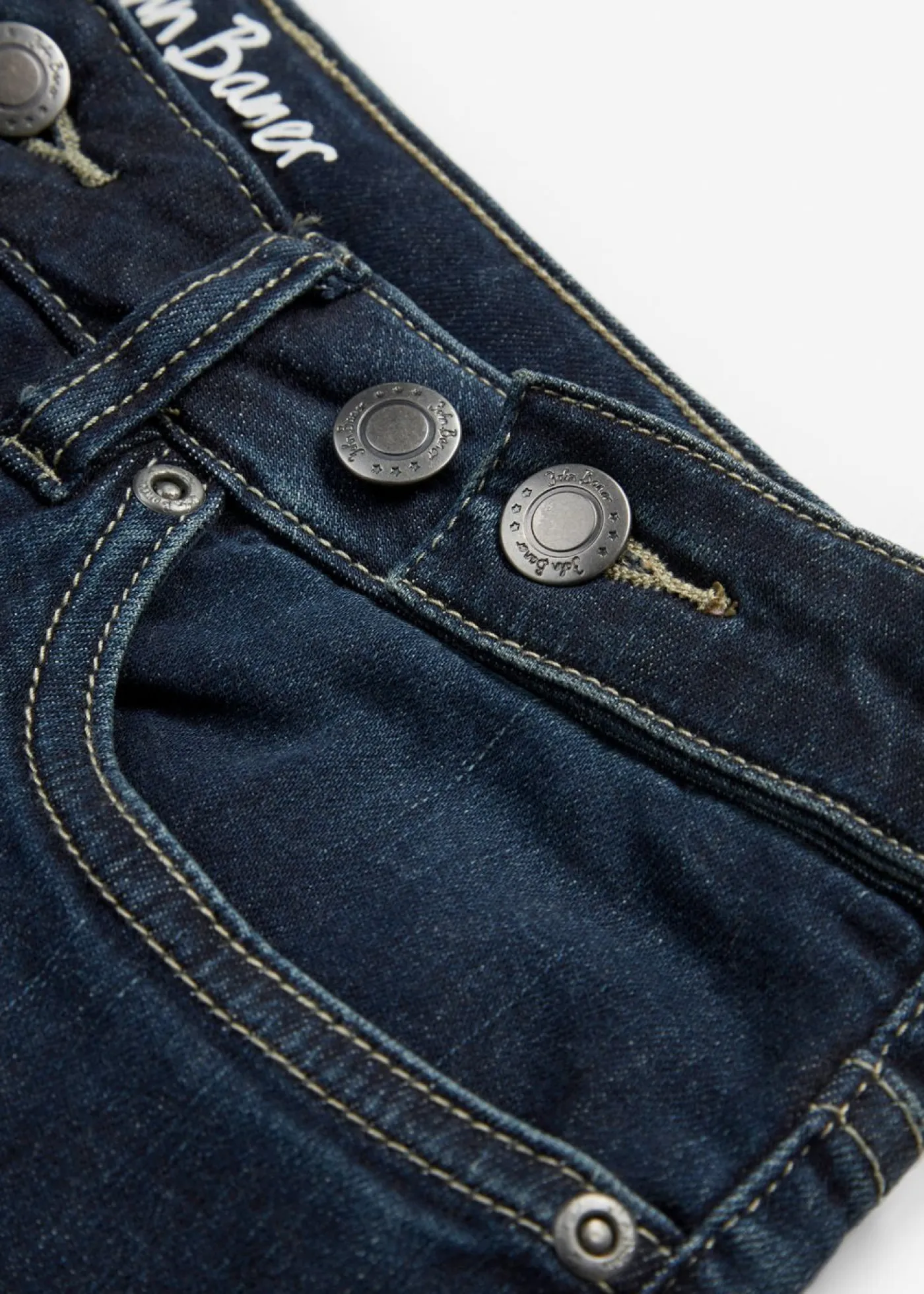 bonprix bonprix Vaqueros>Vaqueros elásticos tipo boyfriend con cintura media Azul marino desgastado