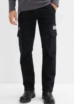 Hombre bonprix bonprix Vaqueros elásticos tipo cargo con corte recto, diseño informal y cinturilla cómoda