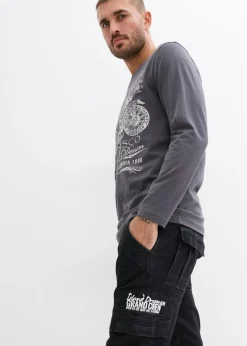 Hombre bonprix bonprix Vaqueros elásticos tipo cargo con corte recto, diseño informal y cinturilla cómoda