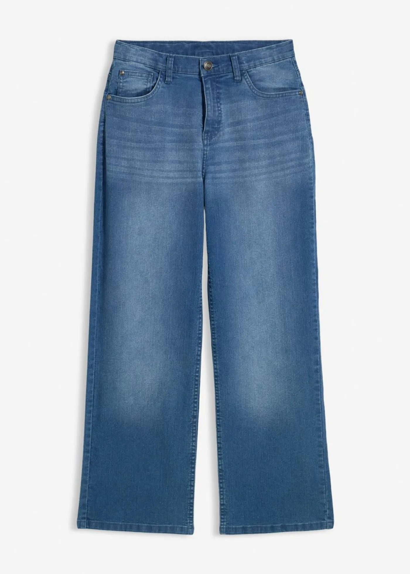 bonprix bonprix Ropa 9 A 16 Años·Jeans>Vaqueros holgados con cintura ajustable y corte recto Denim