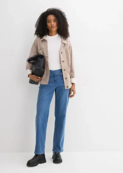 Mujer bonprix bonprix Vaqueros holgados de algodón orgánico con talle medio y corte recto