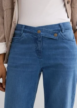 Mujer bonprix bonprix Vaqueros holgados de algodón orgánico con talle medio y corte recto