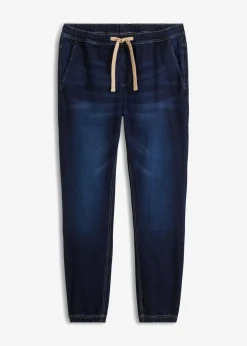 Hombre bonprix bonprix Vaqueros informales con corte regular, forma tapered y cinturilla elástica