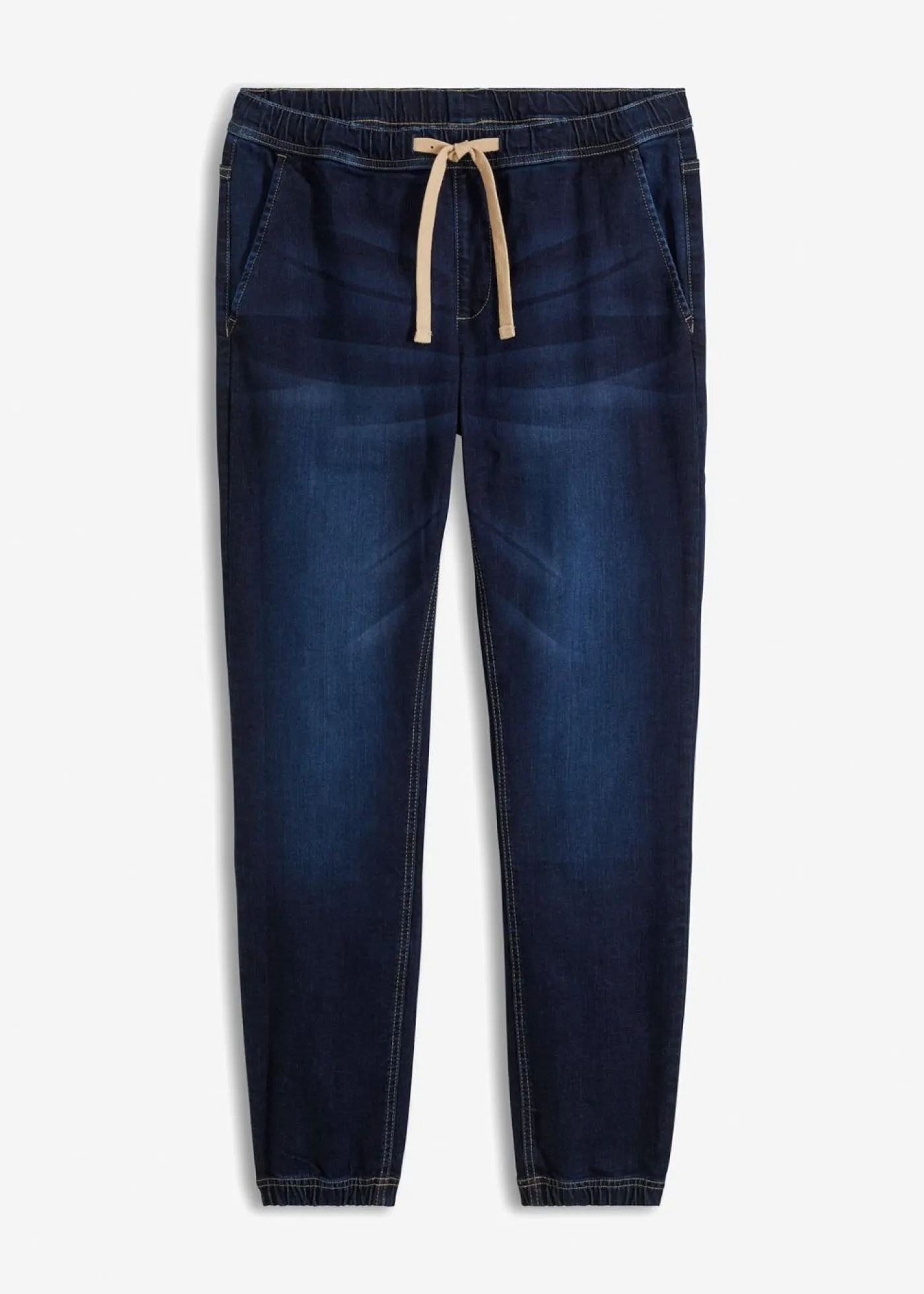 Hombre bonprix bonprix Vaqueros informales con corte regular, forma tapered y cinturilla elástica