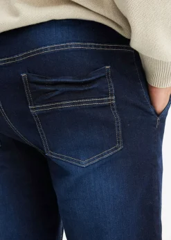 Hombre bonprix bonprix Vaqueros informales con corte regular, forma tapered y cinturilla elástica