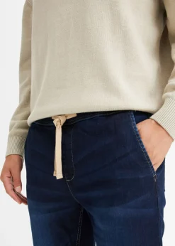 Hombre bonprix bonprix Vaqueros informales con corte regular, forma tapered y cinturilla elástica