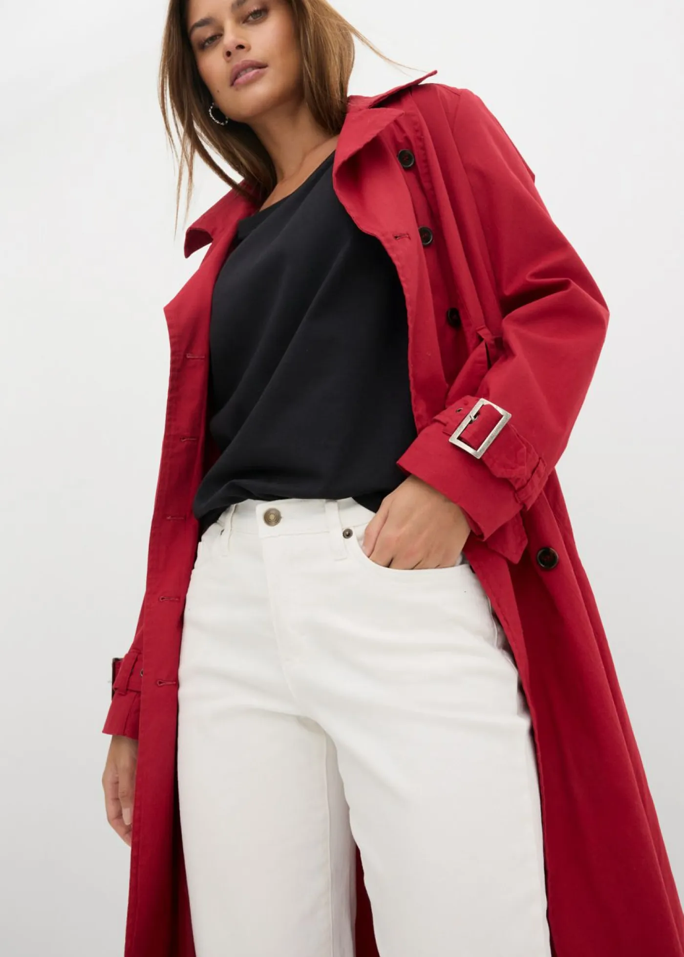 Mujer bonprix bonprix Vaqueros largos con corte mom y talle medio