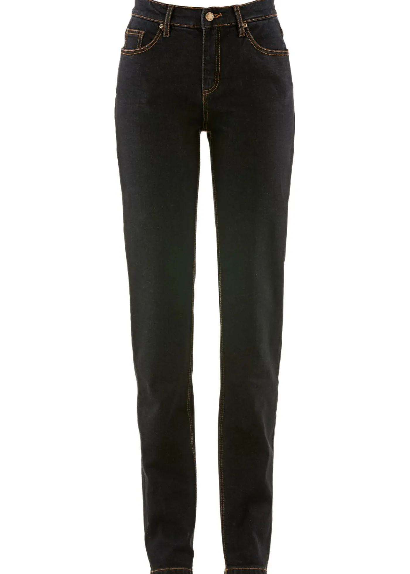 bonprix bonprix Vaqueros>Vaqueros largos con corte mom y talle medio Negro