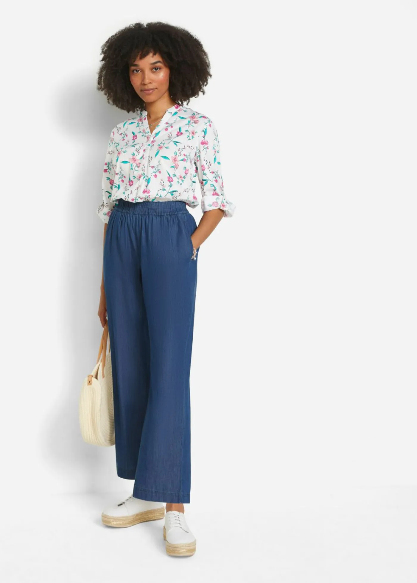 bonprix bonprix Vaqueros>Vaqueros ligeros con cinturilla cómoda y corte holgado Denim