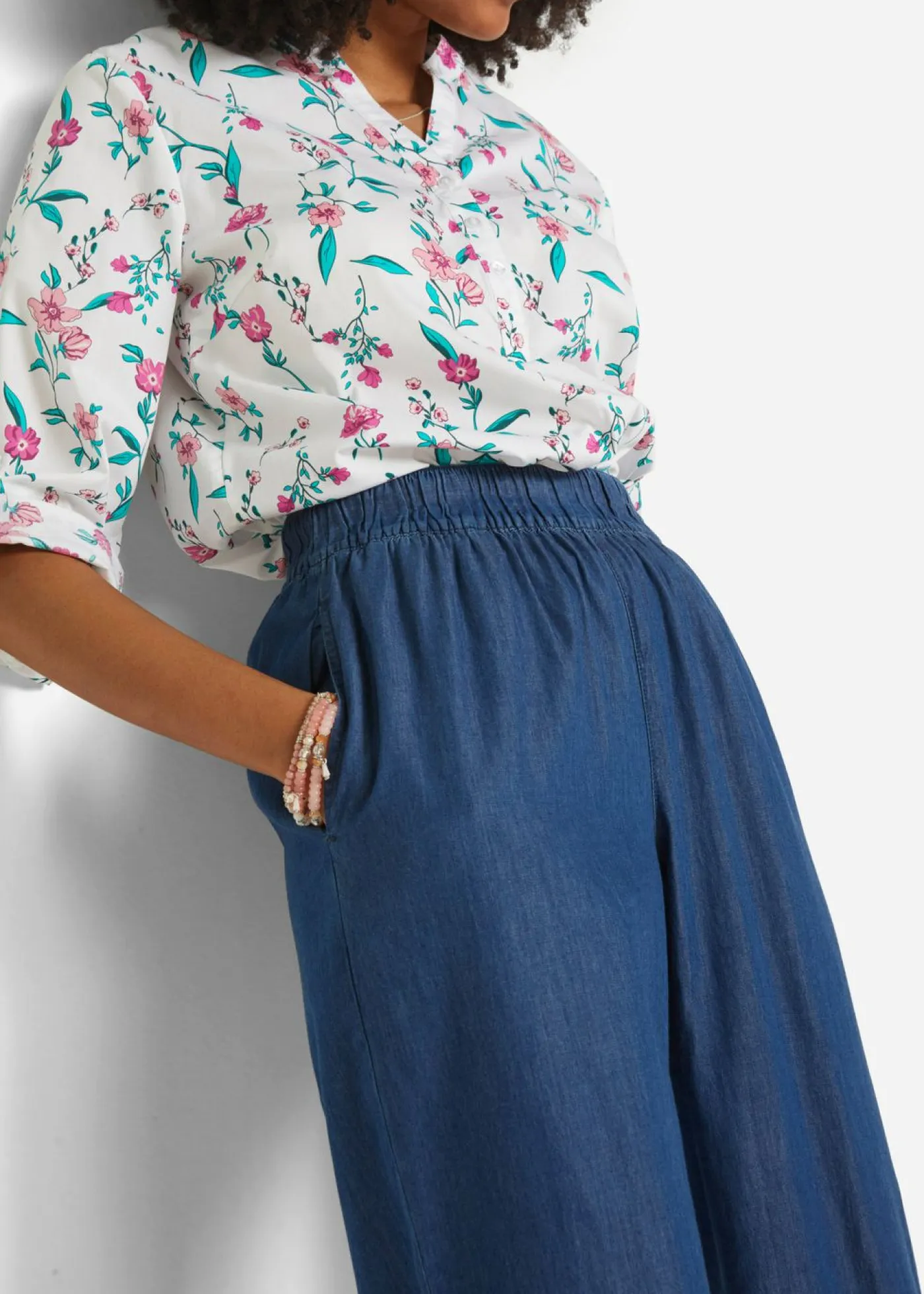 bonprix bonprix Vaqueros>Vaqueros ligeros con cinturilla cómoda y corte holgado Denim