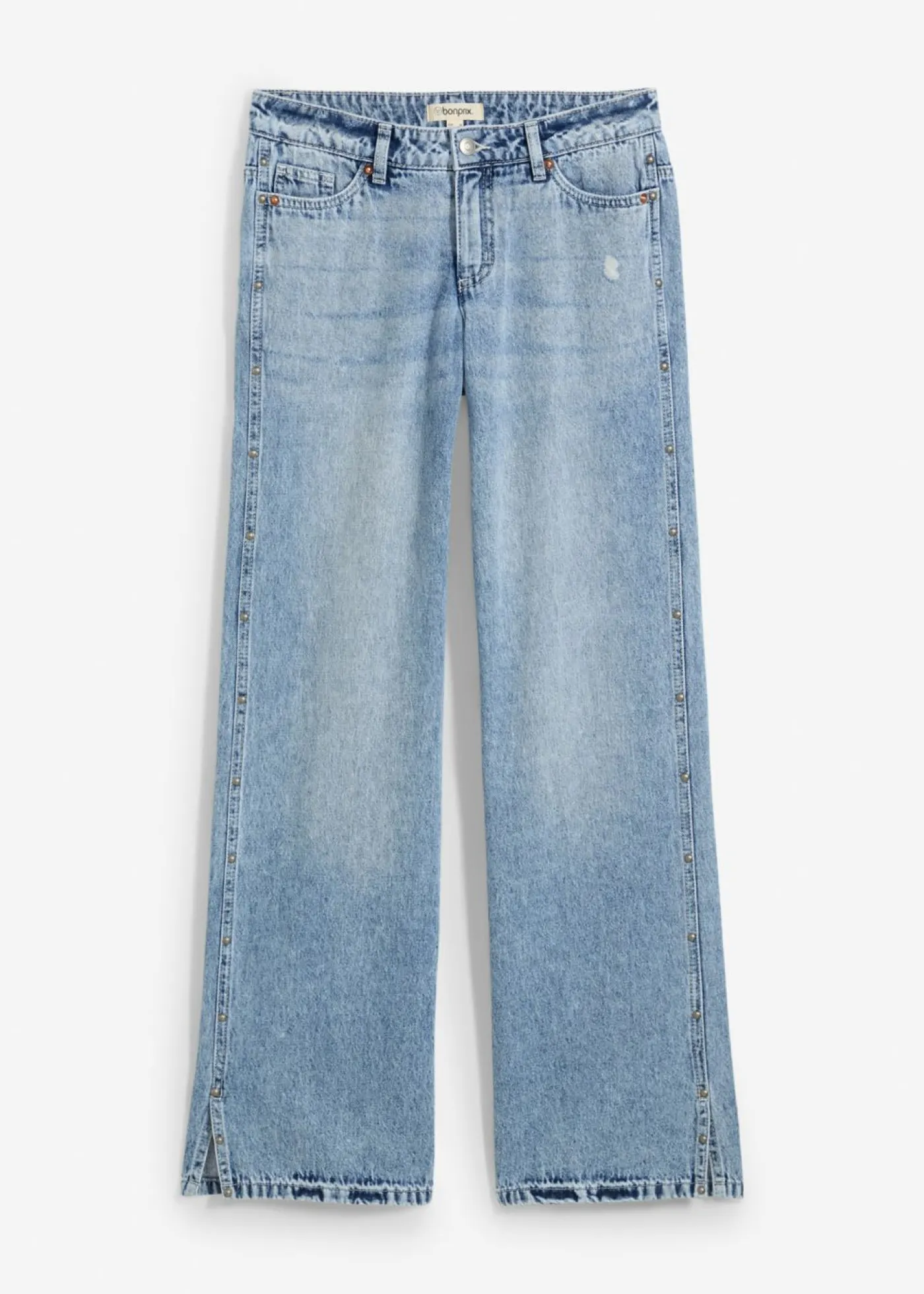 Mujer bonprix bonprix Vaqueros low stretch con corte holgado, talle medio y diseño recto