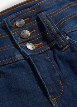 bonprix bonprix Vaqueros>Vaqueros moldeadores de talle alto con corte ajustado Azul marino desgastado