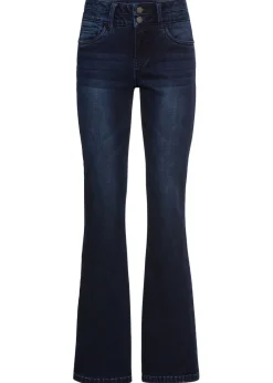 Mujer bonprix bonprix Vaqueros moldeadores y suaves con corte bootcut y talle alto