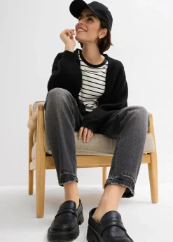 Mujer bonprix bonprix Vaqueros mom, high waist, low stretch, cropped