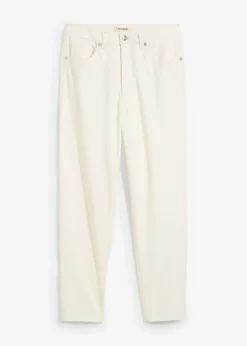 bonprix bonprix Vaqueros>Vaqueros mom, high waist, low stretch, cropped Blanco lana