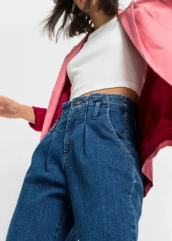 Mujer bonprix bonprix Vaqueros mom, talle alto, elásticos