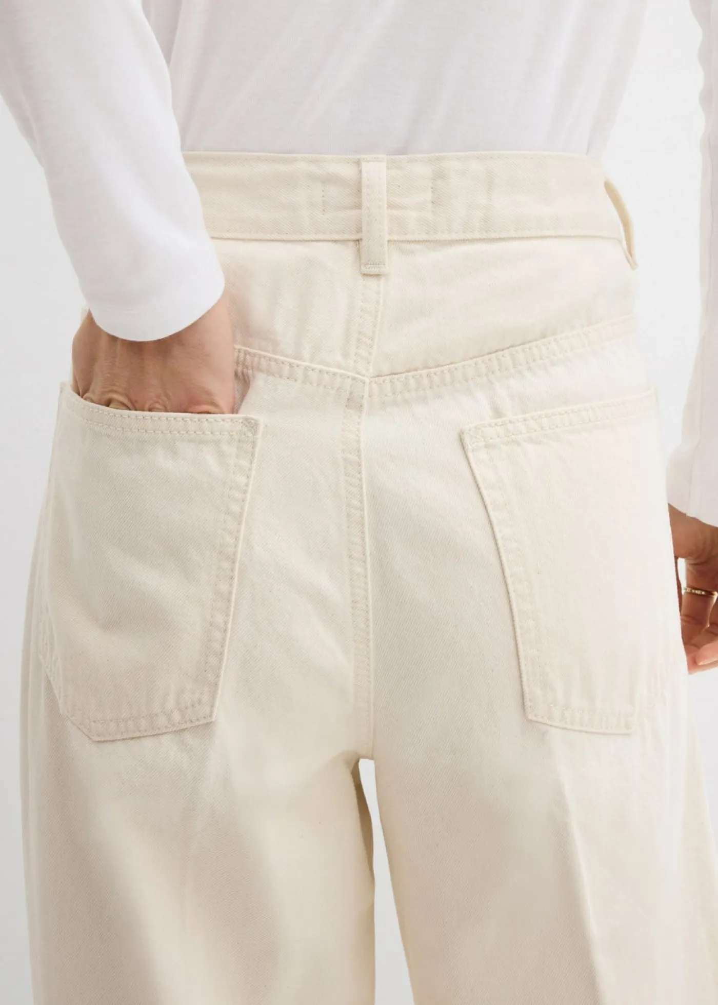 bonprix bonprix Novedades>Vaqueros palazzo, super wide, de algodón Crudo