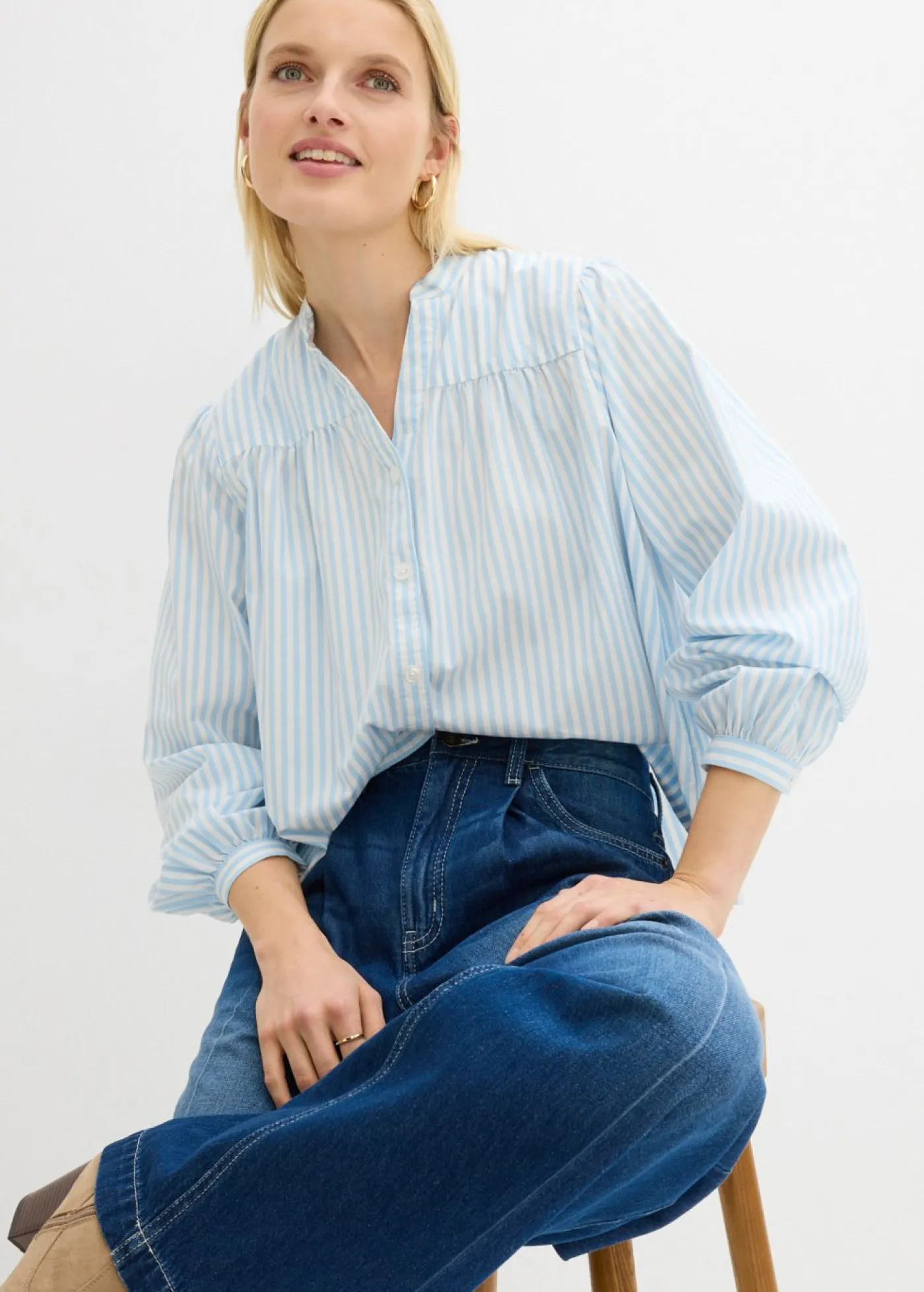 Mujer bonprix bonprix Vaqueros palazzo, super wide, de algodón