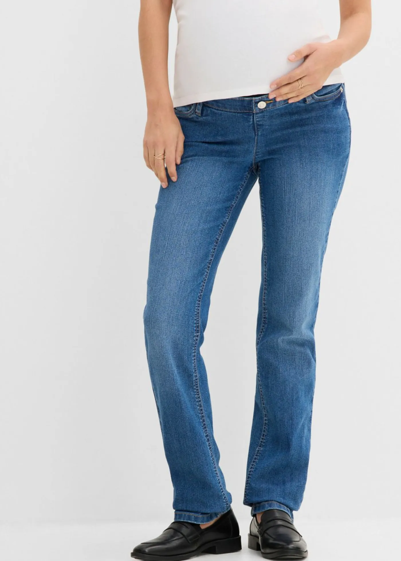 bonprix bonprix Premamá>Vaqueros premamá de algodón orgánico con pernera recta Denim