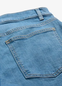 Mujer bonprix bonprix Vaqueros rectos con corte holgado, talle medio y largo completo