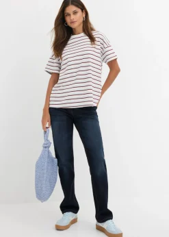 Mujer bonprix bonprix Vaqueros rectos con talle medio y cintura cómoda