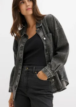 Mujer bonprix bonprix Vaqueros rectos con talle alto y largo cropped