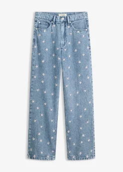 Mujer bonprix bonprix Vaqueros rectos de algodón con talle alto