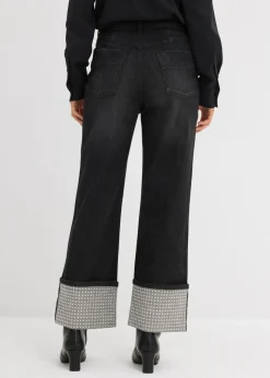 Mujer bonprix bonprix Vaqueros rectos de talle alto con dobladillo