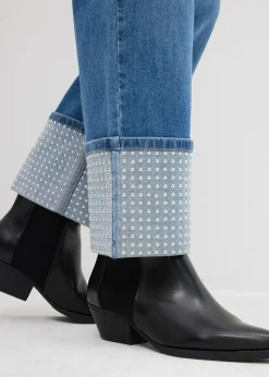 Mujer bonprix bonprix Vaqueros rectos de talle alto con dobladillo