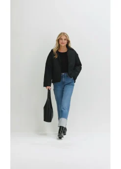 Mujer bonprix bonprix Vaqueros rectos de talle alto con dobladillo