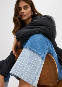 Mujer bonprix bonprix Vaqueros rectos de talle alto con dobladillo