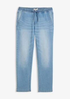 bonprix bonprix Vaqueros>Vaqueros sin cierre con corte regular, cinturilla elástica y forma recta Denim claro