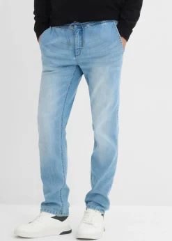 bonprix bonprix Vaqueros>Vaqueros sin cierre con corte regular, cinturilla elástica y forma recta Denim claro