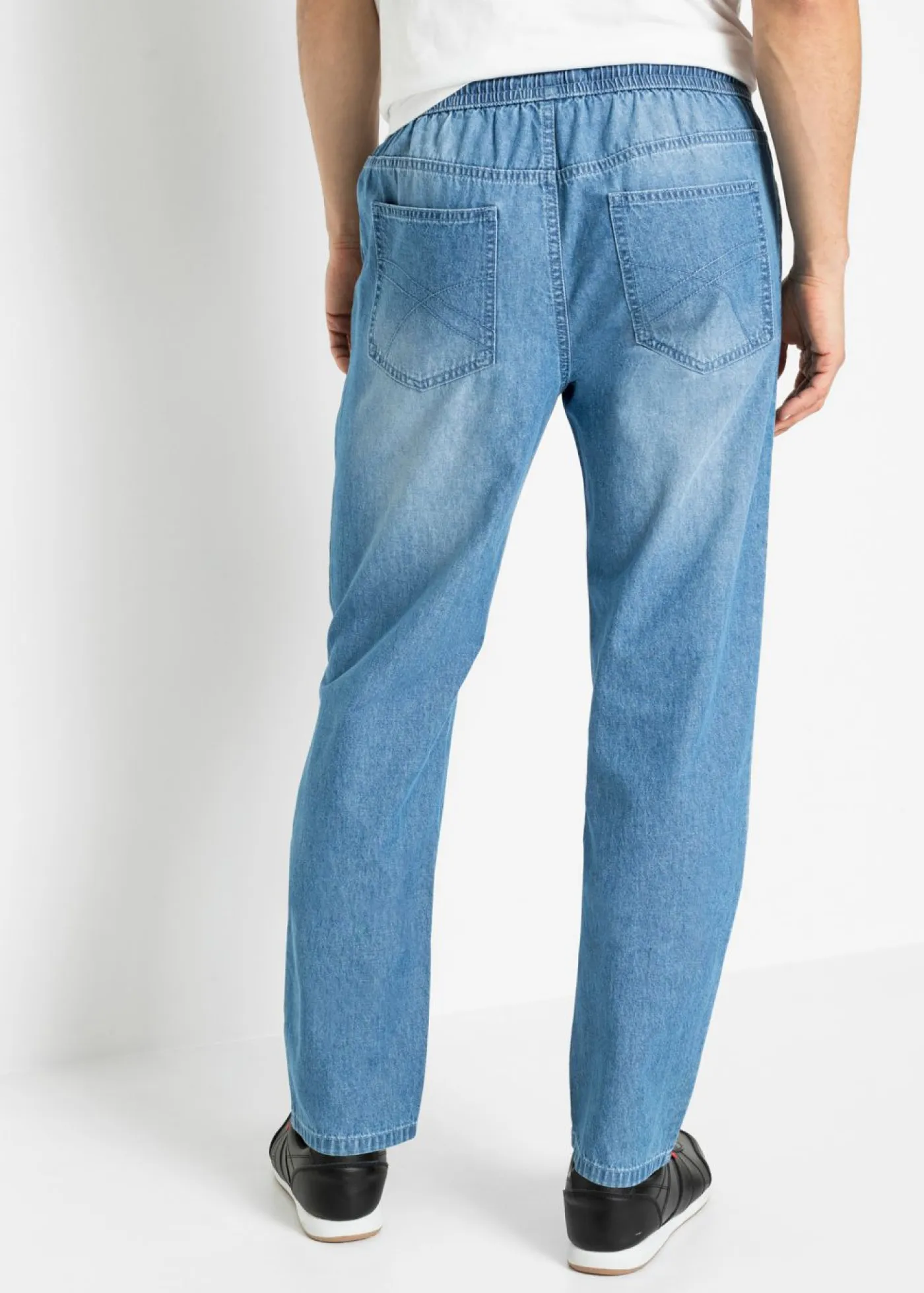 Hombre bonprix bonprix Vaqueros sin cierre de corte clásico en tejido veraniego (2 unidades)