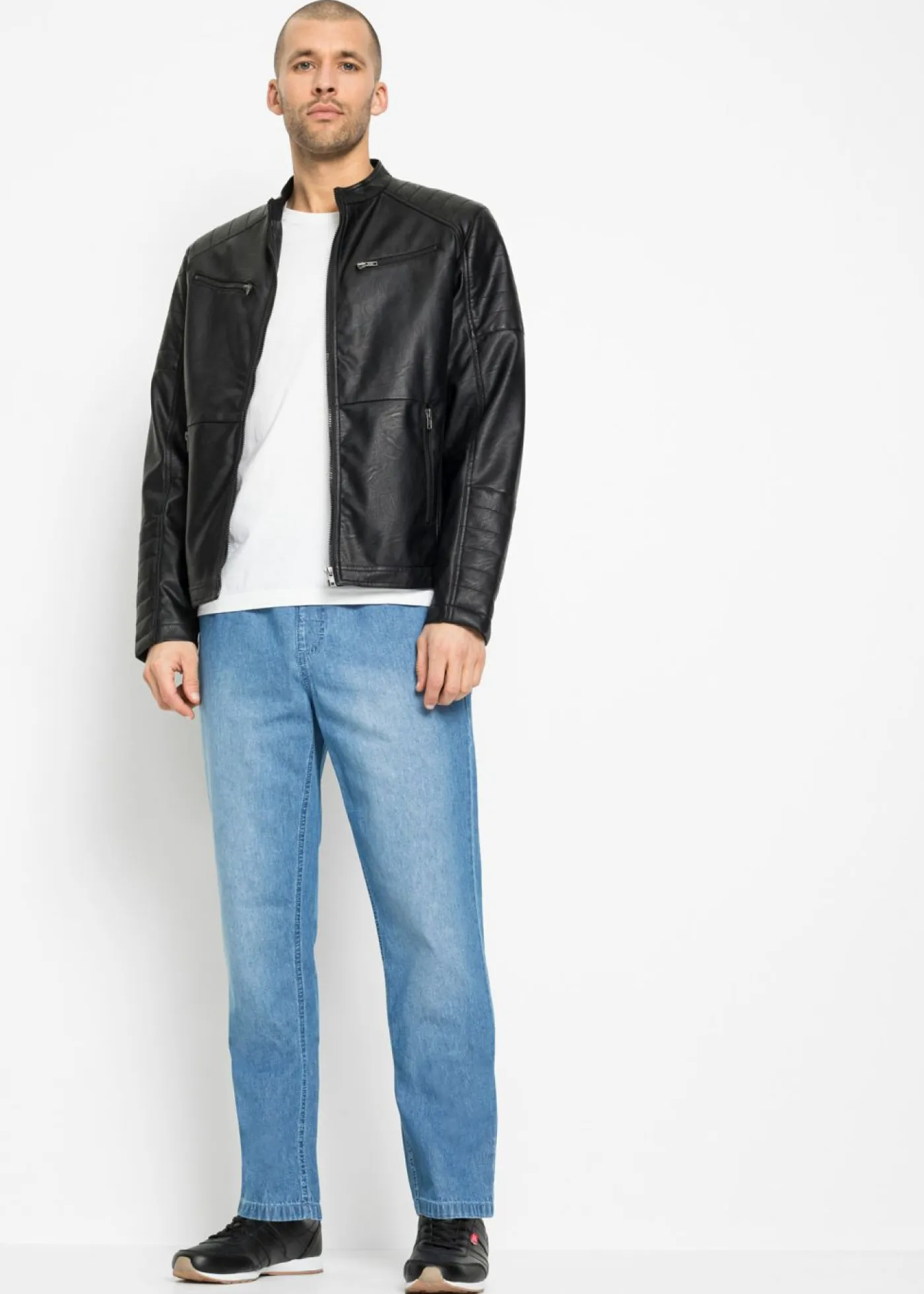 Hombre bonprix bonprix Vaqueros sin cierre de corte clásico en tejido veraniego (2 unidades)