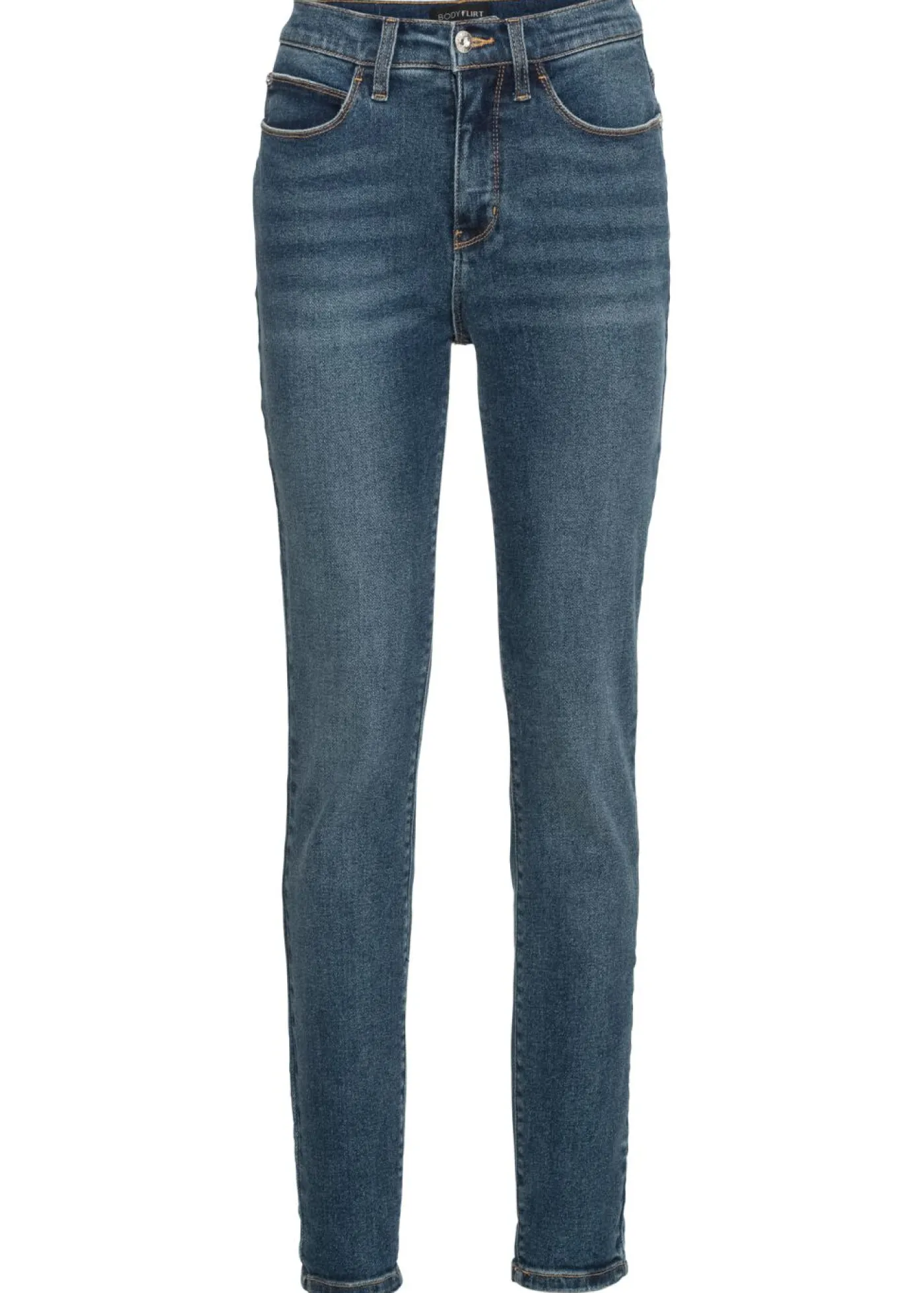 bonprix bonprix Vaqueros>Vaqueros skinny de talle alto Azul piedra
