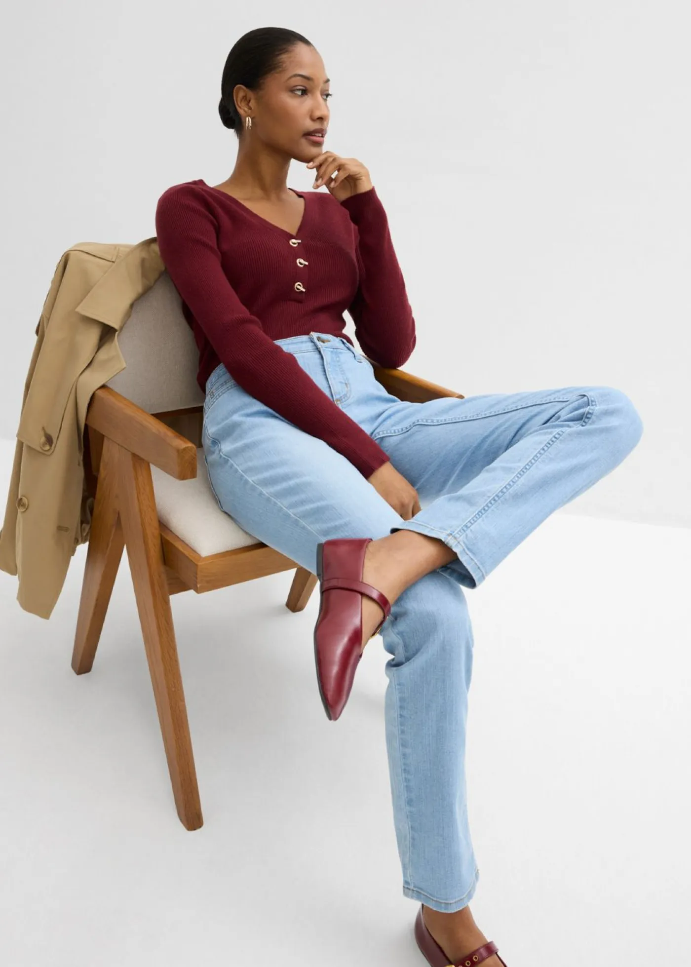 Mujer bonprix bonprix Vaqueros skinny, mid waist, elásticos