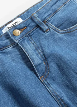 bonprix bonprix Tallas Pequeñas>Vaqueros skinny, mid waist, elásticos Azul desgastado