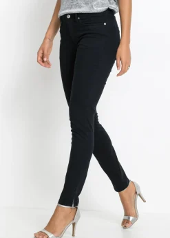 bonprix bonprix Vaqueros>Vaqueros skinny, mid waist, cropped Negro