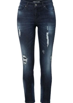 bonprix bonprix Vaqueros>Vaqueros skinny, mid waist, elásticos Azul oscuro denim
