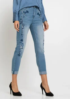 Mujer bonprix bonprix Vaqueros slim fit, mid waist, cropped