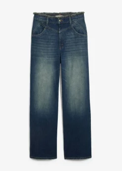 bonprix bonprix Vaqueros>Vaqueros straight, high waist azul oscuro denim usado