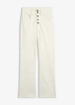 bonprix bonprix Vaqueros|Novedades>Vaqueros straight, high waist, elásticos Blanco lana