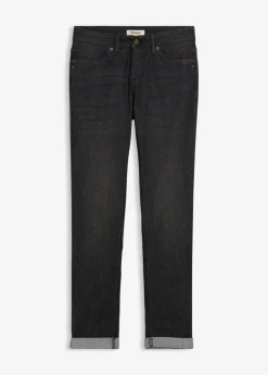 bonprix bonprix Vaqueros>Vaqueros straight, mid waist, elásticos Negro denim