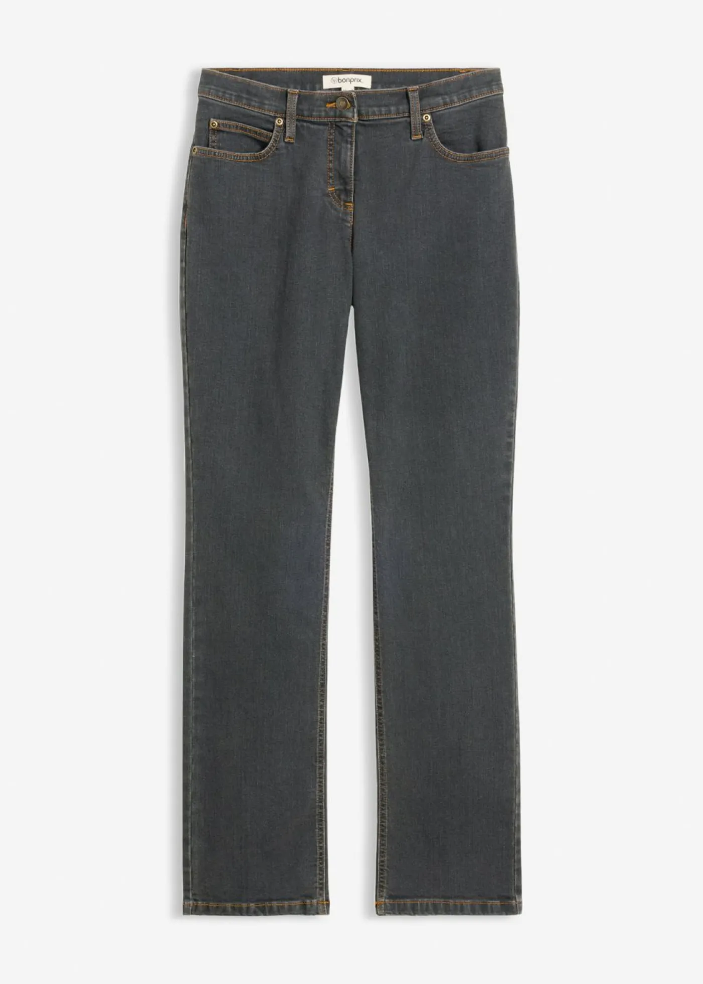 Mujer bonprix bonprix Vaqueros straight, mid waist, elásticos