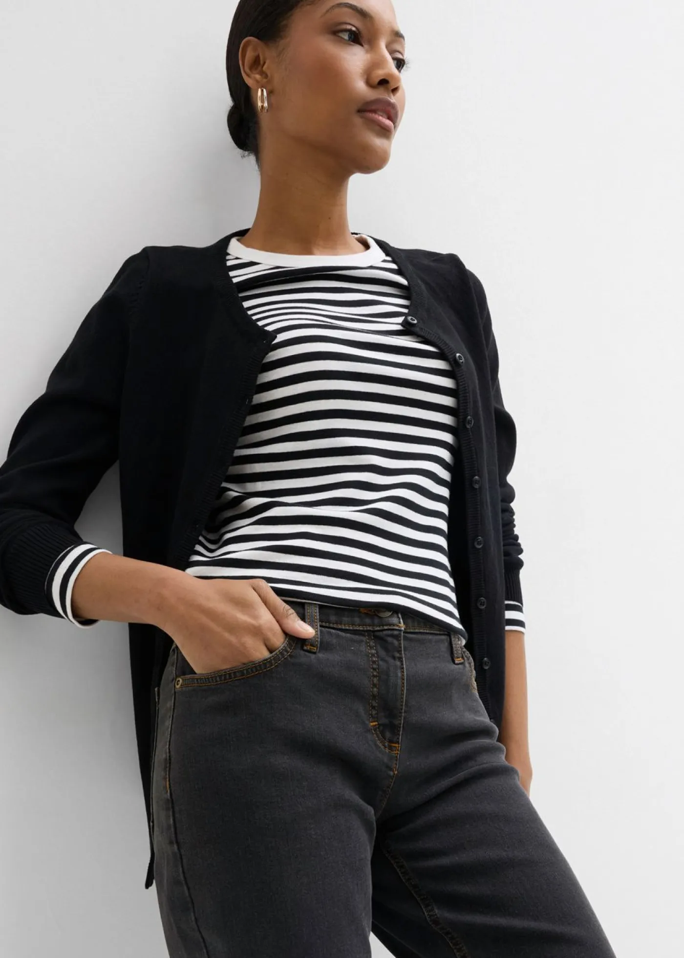 Mujer bonprix bonprix Vaqueros straight, mid waist, elásticos