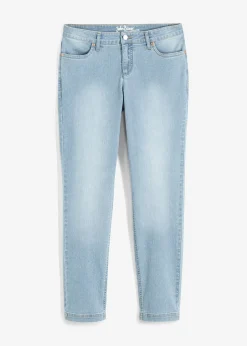 bonprix bonprix Vaqueros|Tallas Pequeñas>Vaqueros straight, mid waist, elásticos azul hielo denim usado