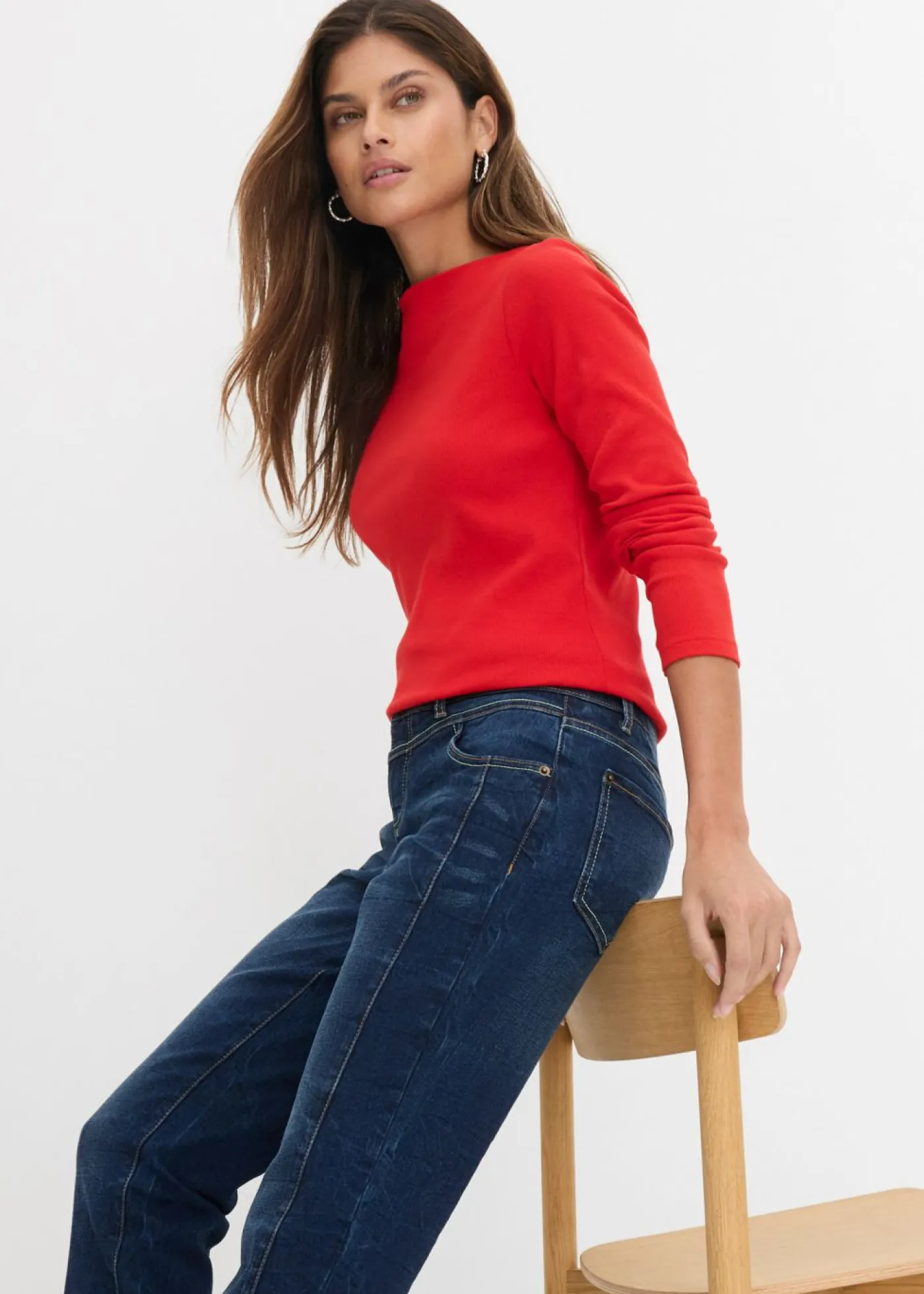 Mujer bonprix bonprix Vaqueros straight, mid waist