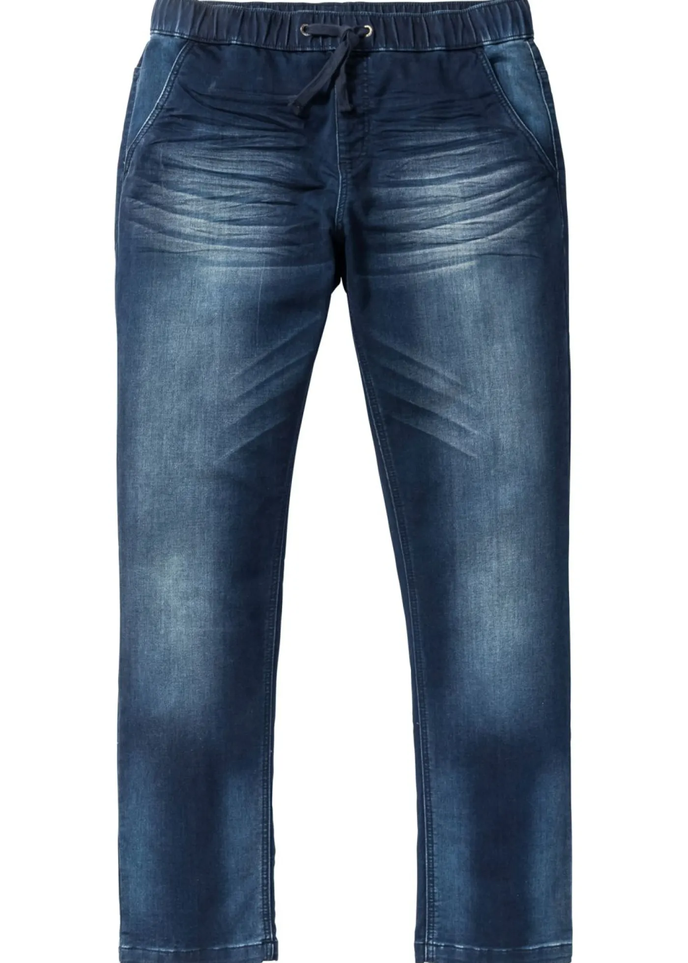 bonprix bonprix Vaqueros|Chándals>Vaqueros tipo chándal slim fit, straight denim oscuro